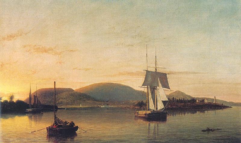 Fitz Hugh Lane Camden Mountains from the South Entrance to the Harbor Sweden oil painting art